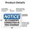 Signmission No Standpipe Connection In This Stairway, 18 in W x Rectangle, Plastic OS-2PACK-NS-P-1218-L-14847 - alternate 8
